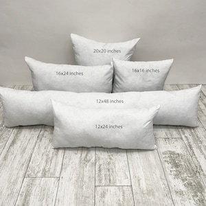Down Alternative Pillow Insert All Sizes, High Quality Pillow Insert, Pillow Filling, Pillow Form Stuffing, Throw Pillow Support 16x24 16x16