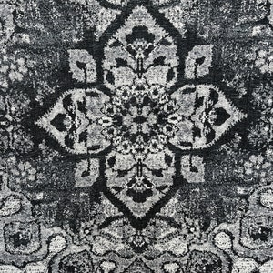 Black and White Moroccan Rug 7x10, Square Rug for Living Room 10x10,Oriental Rug Black White, 10x10 Black and White Rug, Modern Bedroom Rug image 4