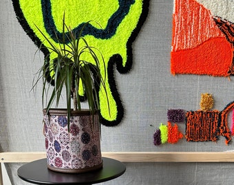 キリムラグプランターポットカバー、プランターギフト、大型プランター