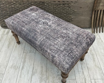 Mute Black Bank, Ottomane Bank 45x45x120 cm, Esstisch Bank, Schlafzimmerbank, Klavierbank, Eingangsbank, Pouf Ottoman, Holzbank, Graue Bank