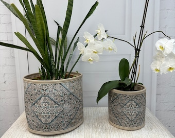 Vaso Da Fiori Fioriera Rotonda In Cemento Vaso For Piante Con Foro Di Drenaggio Fioriere Decorative Grandi Contenitori For Fioriere In Cemento For Piante Da Interno E Fioriere Da Esterno ( Color