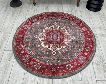 Ethnic Round Rug 5x5, Circle Rug, Round Rug Vintage, Circle Rug 3x3, Circle Rug 6x6,  Round Rug 4x4, Round Doormat, Kitchen Rug, Entry Rug