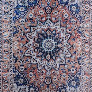 Persian Rug, Medallion Rug, Oriental Rug, 6x9 Rug, Vintage Rug, Runner Rug, Turkish Rug, Oushak Rug, Digital Print Rug, Area Rug, 4x6 Rug