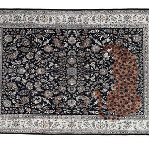 Animal Pattern Rug, Persian Rug 5x8, Leopard Rug, Washable Rug, 2x3 Doormat Rug, Bedroom Rug, Kidsroom Rug, Area Rug, Kitchen Rug, Leo Rug