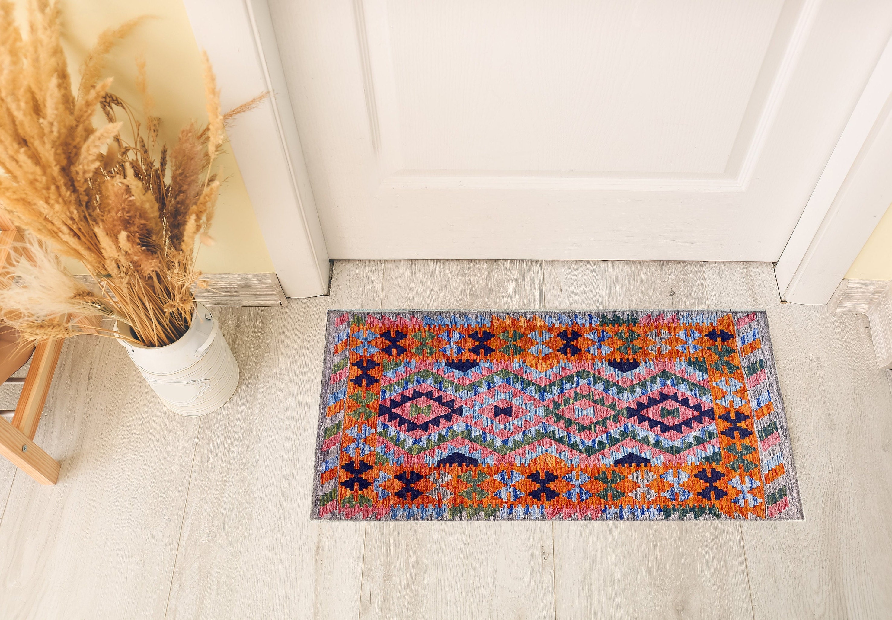 1/10 Inch Ultra Thin Front Door Mat Rug Indoor Entrance inside Non Slip,  Large W
