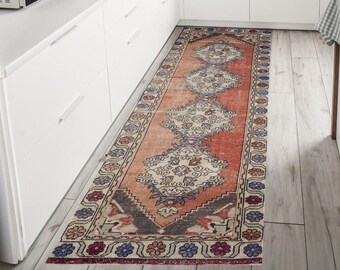 Orange Long Entryway Hallway Stair Kitchen Boho Turkish Oushak Farmhouse Runner Rug 2x8 3x9 2x10 3x10 2x11 3x11 2x12 Oriental Anatolian Rug
