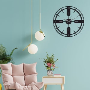 Decorative Wall Clock, Unique Wall Clock, Modern Wall Clock, Minimalist Wall Clock, Oversized Wall Clock,Housewarming Gift, Horloge, Murale