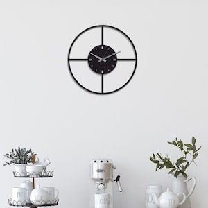 Oversized Wall Clock, Unique Wall Clock, Decorative Wall Clock, Minimalist Wall Clock, Housewarming Gift, Horloge, Murale