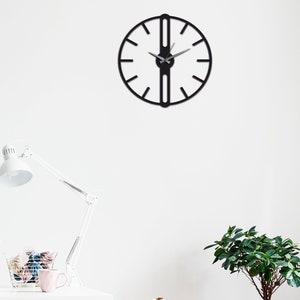 Einzigartige Wanduhr, Moderne Wanduhr, Minimalistische Wanduhr, Übergroße Wanduhr, Einweihungsgeschenk, Horloge, Wandbild