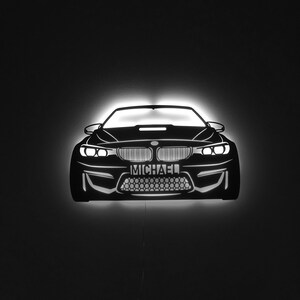 led lighted bmw car