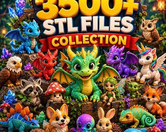 Kolekcja ponad 3500 ruchomych wydruków 3D w formacie STL – pakiet Flexi Animals & Toys | Licencja komercyjna | Pobieranie cyfrowe