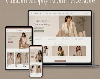 Projekt sklepu Shopify na zamówienie | Konfiguracja witryny e-commerce w 7 dni | Nowoczesne, responsywne motywy Shopify dla małych firm