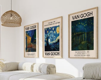 Van Gogh Print Set: Starry Night Exhibition Posters (Digital Download)