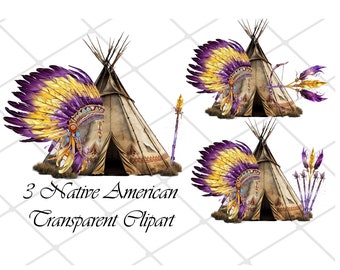 Tocado de nativo americano PNG, tocado de plumas, tocado indio PNG, TRANSPARENTE, imprimible, descargable, archivo digital, sublimación