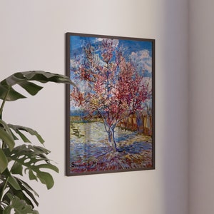 Van Gogh Print: Peach Tree in Bloom Exhibition Poster (Digital Download)