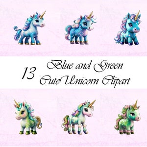 13 Baby Unicorn Watercolor Clipart jpg, Unicorn Сlip art, cute Unicorn, Baby Unicorn jpg, Unicorn clip art, commercial use