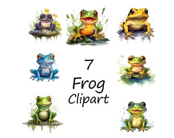 7 Frog JPG,frog clipart, Cute Frog clipart, cute frog JPG,sublimation design,frog,cute frog,frog sublimation,digital download,commercial use