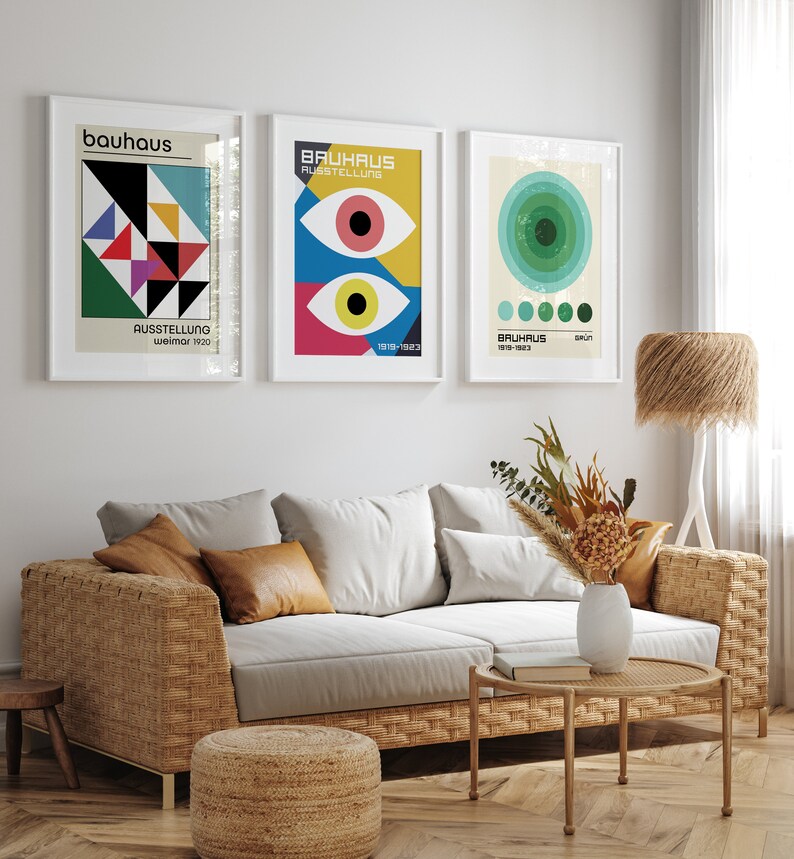 Bauhaus Exhibition Poster Set: Mid-century Modern Art (digital Download ...