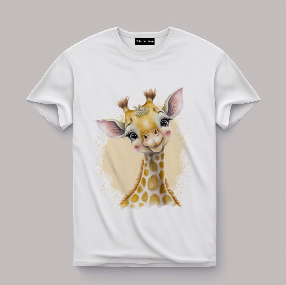Cute Baby Giraffe, Digital Design, Transparent File Png, Sublimation ...