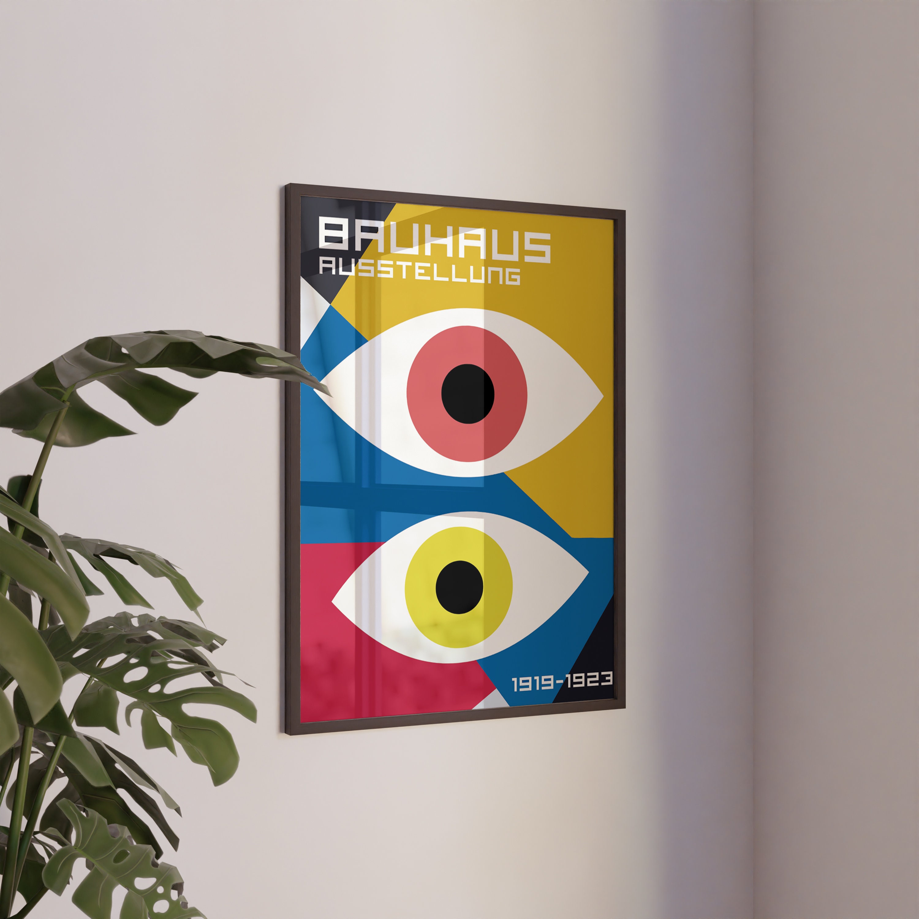 バウハウス展ポスター：ミッドセンチュリーモダンアート（デジタル