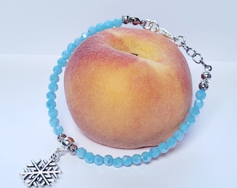 Peachyylexi Winter Snowflake and Blue Bracelet