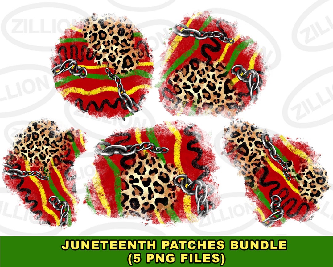 Juneteenth Patches Png Sublimation Design Bundle, Patches Bundle Png