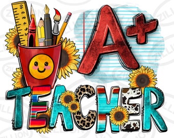A+ Maestro png descarga de diseño de sublimación, Día del Maestro png, Maestro occidental png, Vida del maestro png, descarga de diseños sublimados