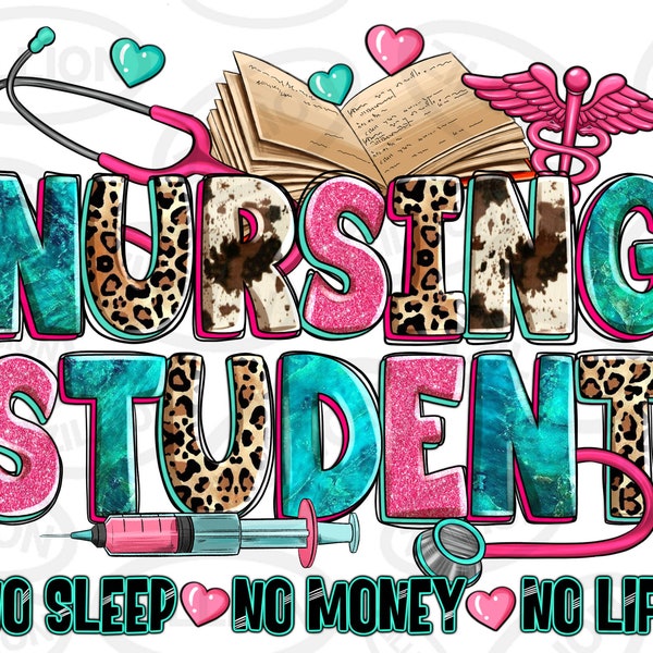 Nursing student png sublimation design download, Nurse png, Nurse life png, Nursing png, student png, back to school png, designs download