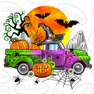 Halloween boerderij vrachtwagen png sublimatie ontwerp download, Happy Halloween png, spookachtig seizoen png, westerse vrachtwagen png, sublimeer ontwerpen download