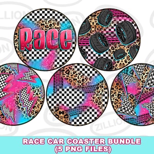 Race car coaster png sublimation design bundle, sport car coaster png, race life png, racing png, sublimate designs download