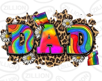 Dad pride png sublimation design download, LGBTQ+ png, pride flag png, love is love png, human rights png, sublimate designs download
