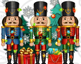 Christmas nutcrackers png sublimation design download, Merry Christmas png, Happy New Year png, Christmas gifts png, sublimate download