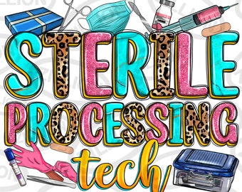 Sterile Processing Tech download de design de sublimação png, Western Sterile Processing png, Nurse life png, download de designs sublimados