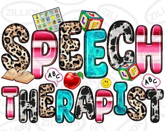 Speech therapist png sublimation design download, western png design, medical png, Therapist png, sublimate designs download