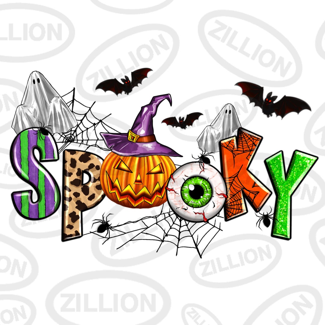 Halloween Spooky Png Sublimation Design Download, Happy Halloween Png ...