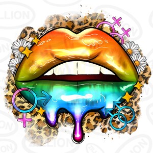 Rainbow lip png sublimation design download, western png background, love is love png, human rights png, sublimate designs download