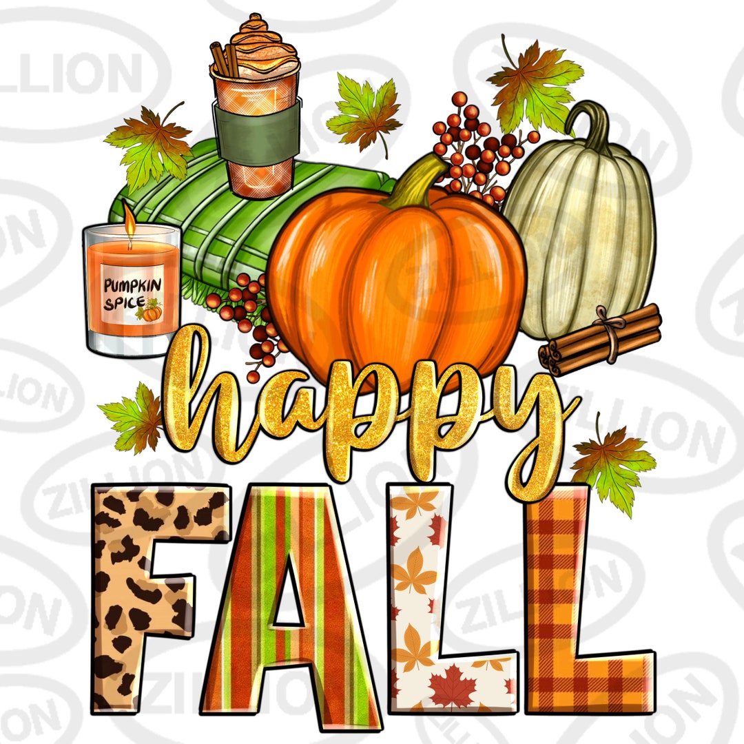 Happy Fall Png Sublimation Design Download, Autumn Png, Hello Fall Png ...