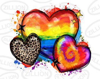 Pride hearts png sublimation design download, colorful hearts png,love is love png, human rights png, LGBTQ+ png, sublimate designs download