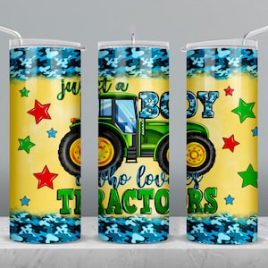 Just a boy who loves tractors 20 oz skinny tumbler png, boy tumbler wrap png, western tumbler png,20 oz tumbler designs,tumbler png download