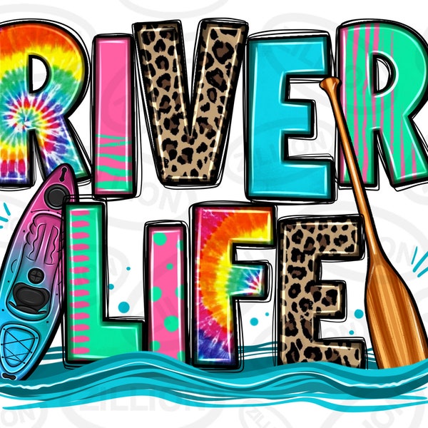 River life kayaking png sublimation design download, western river png, kayak png, kayaking png, sublimate designs download