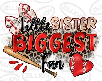 Młodsza siostra największa fanka Baseball png sublimacja projekt do pobrania, Baseball gra png, sport png, dzień gry png, sublimacja wzory do pobrania