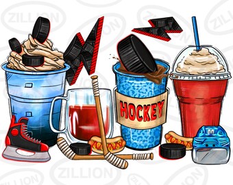 Hockey begins  after coffee cups png sublimation design, sport coffee cups png design, game day png, Hockey png, sublimate designs download