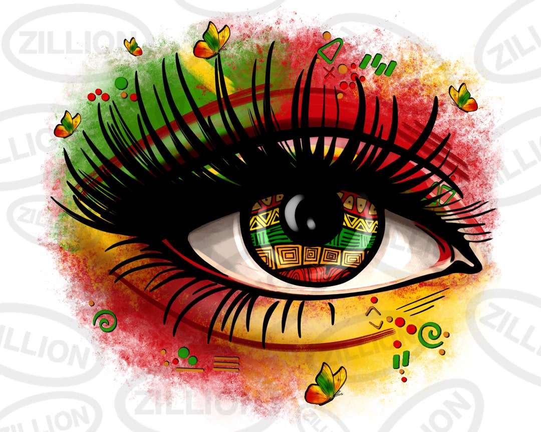 Juneteenth Eye Png Sublimation Design Download, 1865 Vibes Png, Black ...