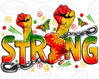 Strong Juneteenth png sublimation design download, 1865 vibes png, Black History Month png, Juneteenth png, sublimate designs download