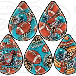 American Football Teardrop Earrings Png Sublimation Design Bundle ...