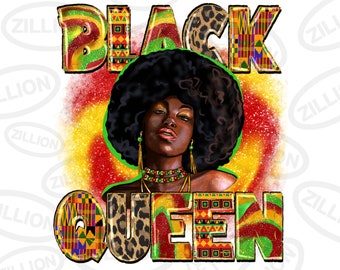 Black queen png sublimeringsdesign för nedladdning, svart kvinna png, Black History Month png, Juneteenth png, sublimerade designer för nedladdning