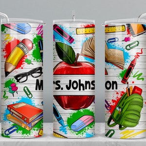 Personlig lärare 20 oz smal tumbler png, tumbler wrap png, anpassad namntumbler png, 20 oz tumblerdesigner, tumbler png nedladdning