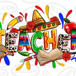 Cinco de mayo Teacher png sublimation design download, Mexican Teacher png, cinco de mayo png, fiesta png, sublimation design download