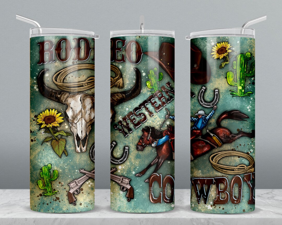 Country Western 20 Oz Skinny Tumbler Png Sublimation Design Download ...