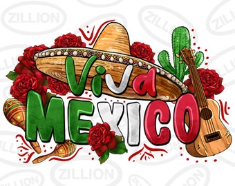 Viva Mexico png sublimation design download, Mexico png, cinco de mayo png, fiesta png, Mexican roses png, sublimation design download